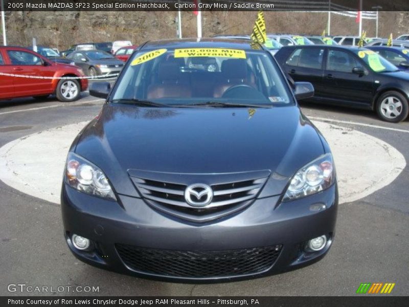Carbon Gray Mica / Saddle Brown 2005 Mazda MAZDA3 SP23 Special Edition Hatchback