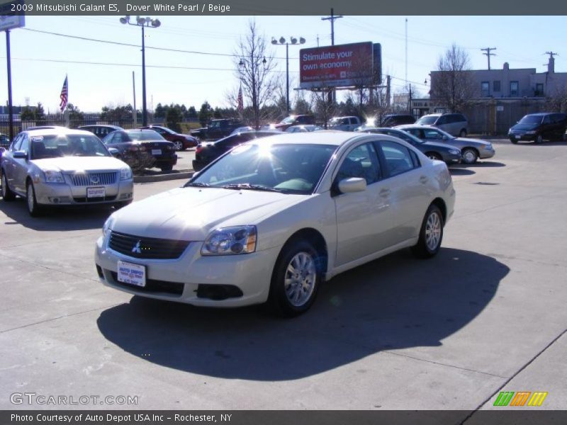 Dover White Pearl / Beige 2009 Mitsubishi Galant ES