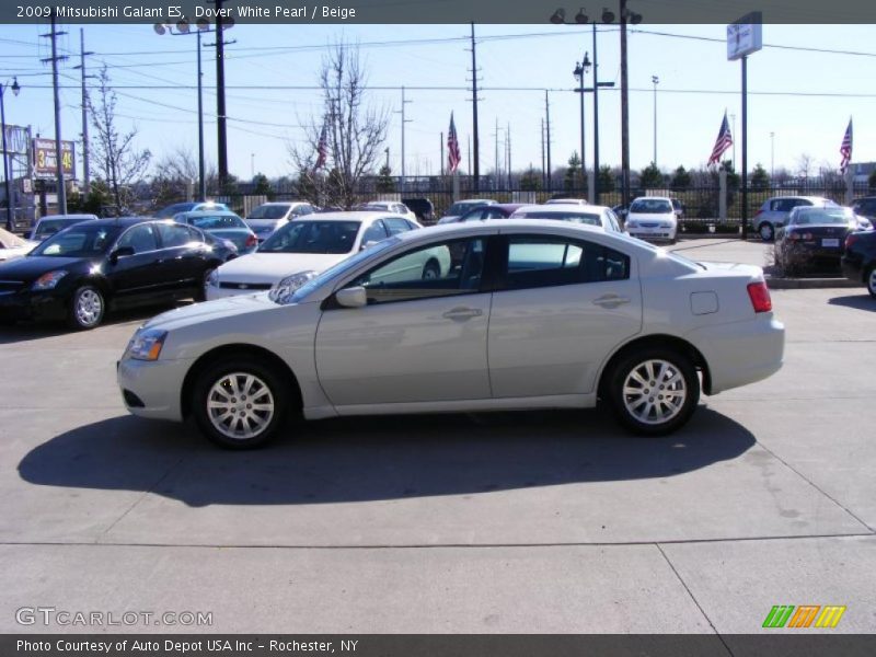 Dover White Pearl / Beige 2009 Mitsubishi Galant ES