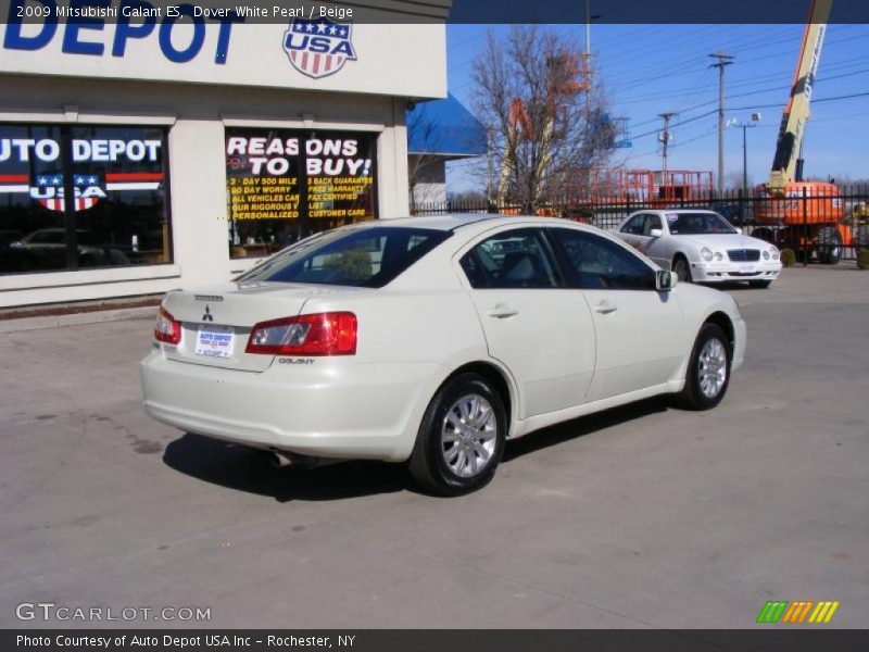 Dover White Pearl / Beige 2009 Mitsubishi Galant ES