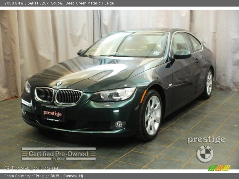 Deep Green Metallic / Beige 2008 BMW 3 Series 328xi Coupe
