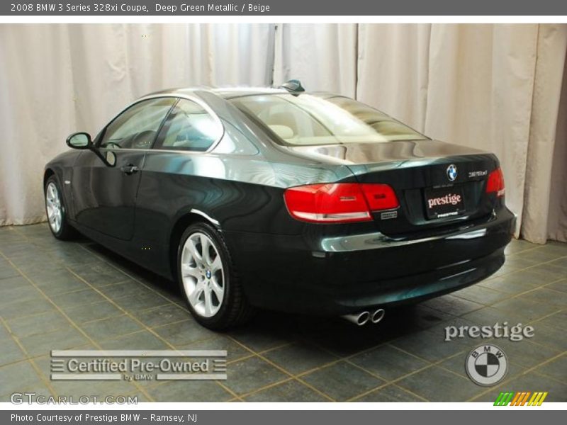 Deep Green Metallic / Beige 2008 BMW 3 Series 328xi Coupe