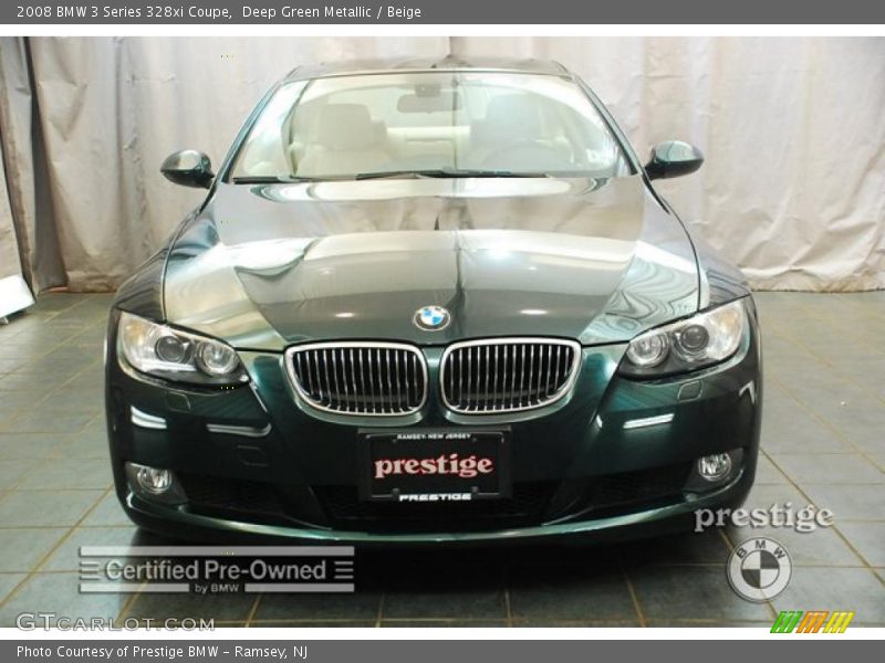 Deep Green Metallic / Beige 2008 BMW 3 Series 328xi Coupe