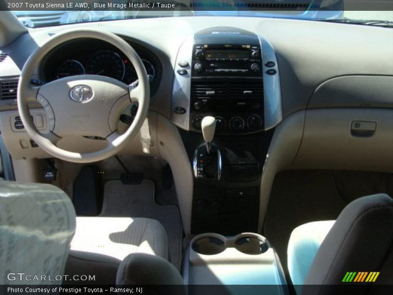 Blue Mirage Metallic / Taupe 2007 Toyota Sienna LE AWD