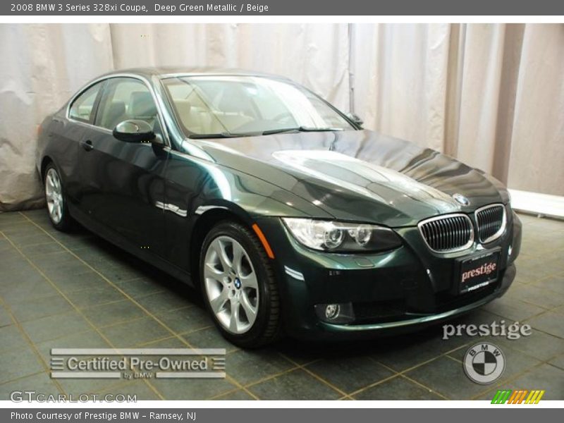 Deep Green Metallic / Beige 2008 BMW 3 Series 328xi Coupe