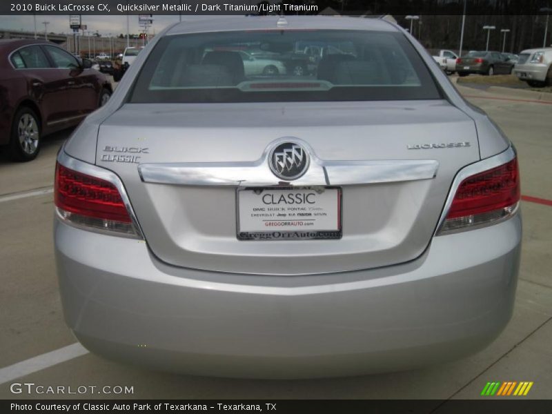 Quicksilver Metallic / Dark Titanium/Light Titanium 2010 Buick LaCrosse CX