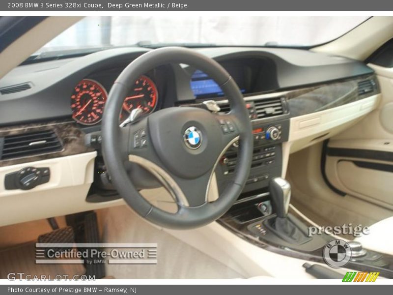 Deep Green Metallic / Beige 2008 BMW 3 Series 328xi Coupe
