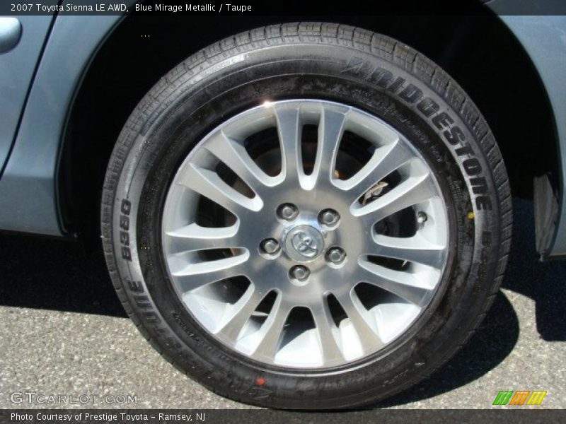 Blue Mirage Metallic / Taupe 2007 Toyota Sienna LE AWD