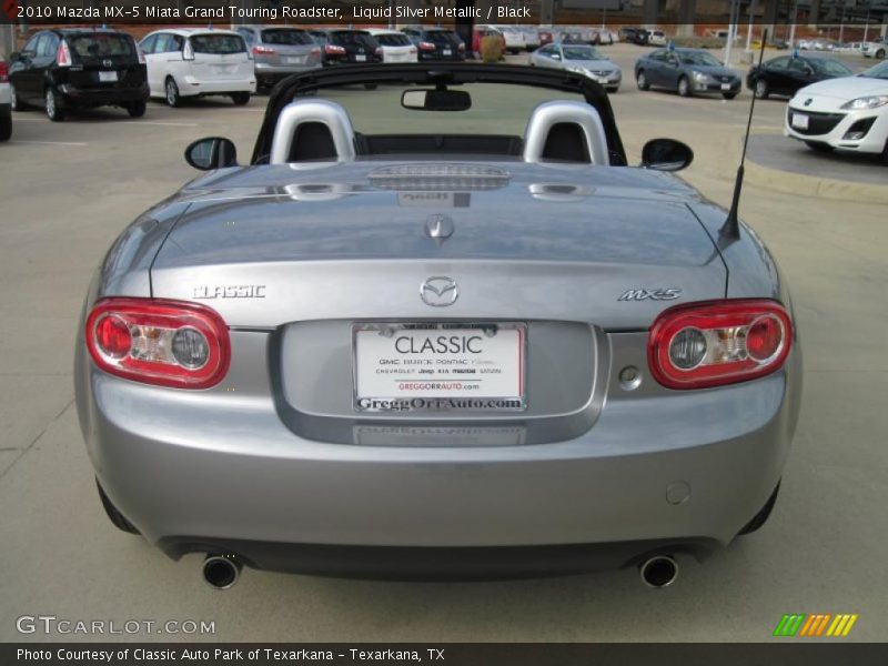 Liquid Silver Metallic / Black 2010 Mazda MX-5 Miata Grand Touring Roadster