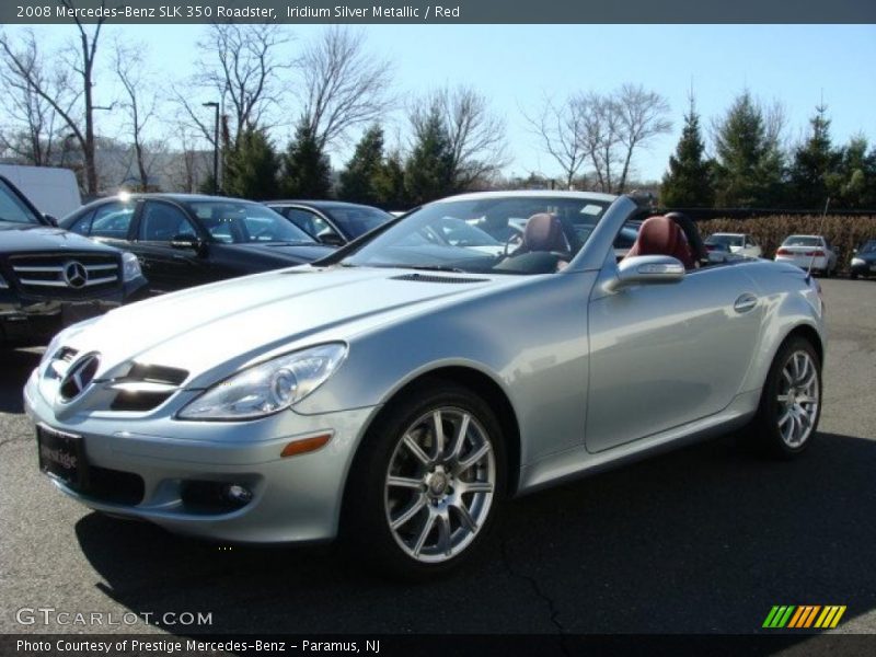 Iridium Silver Metallic / Red 2008 Mercedes-Benz SLK 350 Roadster