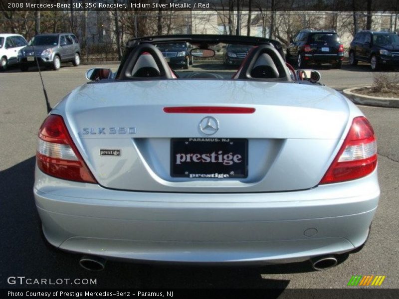 Iridium Silver Metallic / Red 2008 Mercedes-Benz SLK 350 Roadster
