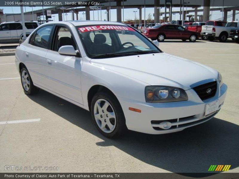 Nordic White / Gray 2006 Hyundai Elantra GLS Sedan