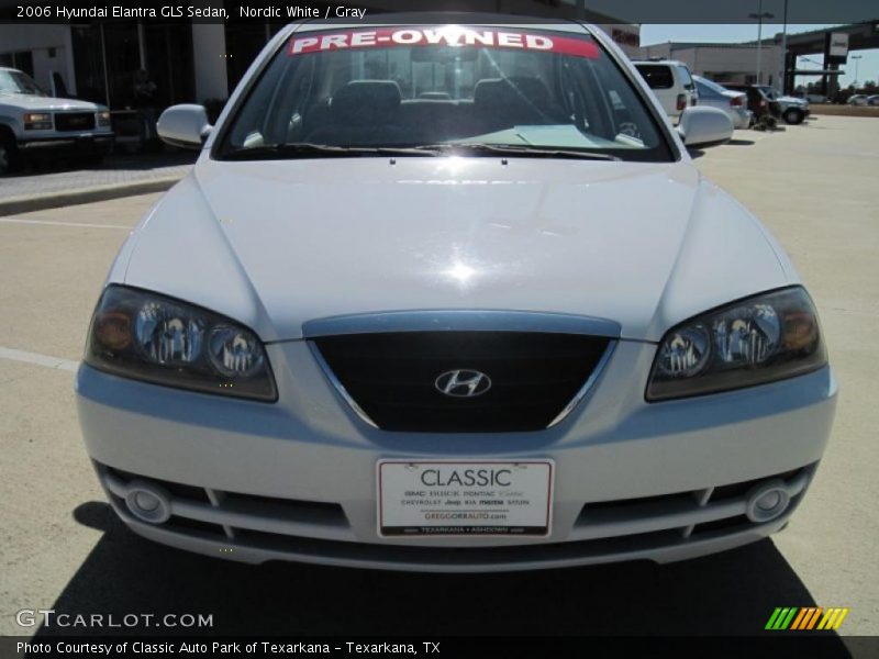 Nordic White / Gray 2006 Hyundai Elantra GLS Sedan