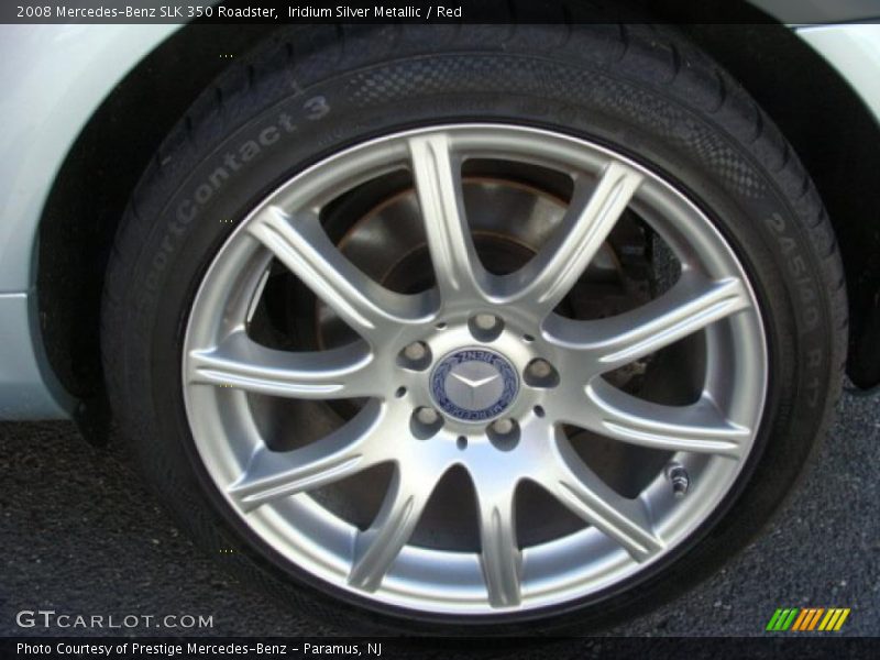 Iridium Silver Metallic / Red 2008 Mercedes-Benz SLK 350 Roadster