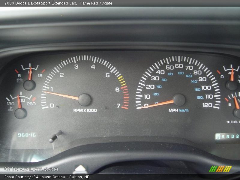 Flame Red / Agate 2000 Dodge Dakota Sport Extended Cab