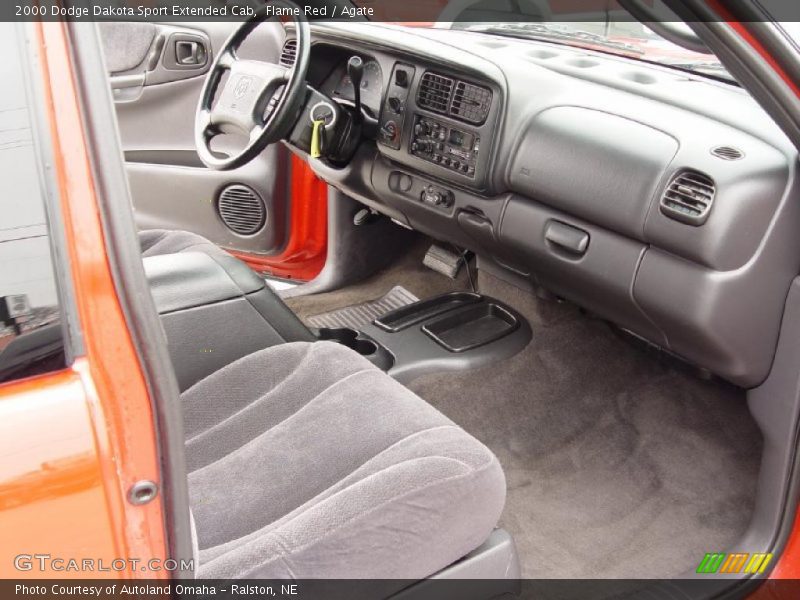 Flame Red / Agate 2000 Dodge Dakota Sport Extended Cab