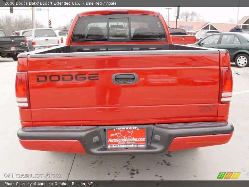 Flame Red / Agate 2000 Dodge Dakota Sport Extended Cab