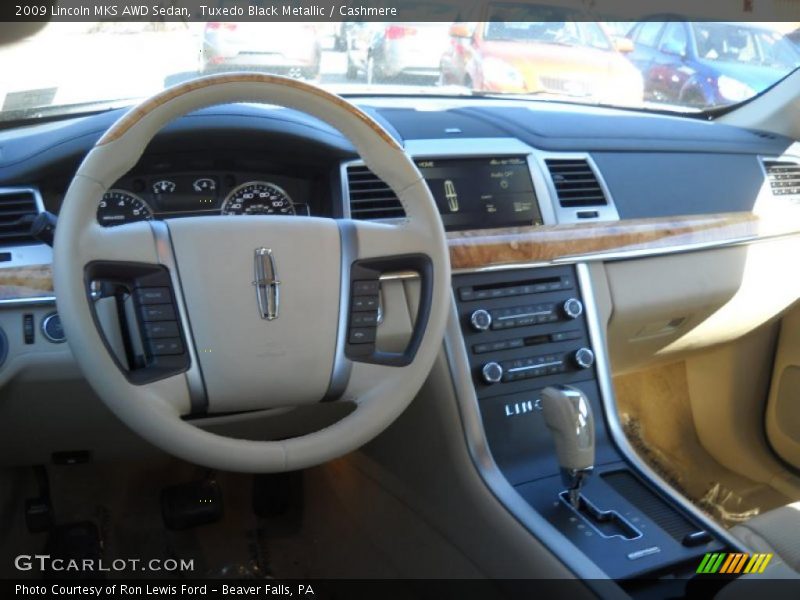 Tuxedo Black Metallic / Cashmere 2009 Lincoln MKS AWD Sedan