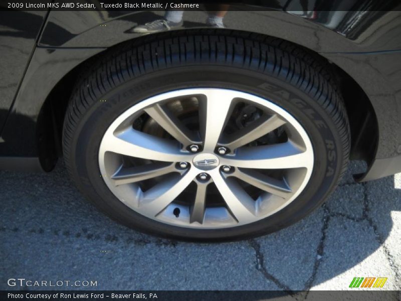 Tuxedo Black Metallic / Cashmere 2009 Lincoln MKS AWD Sedan