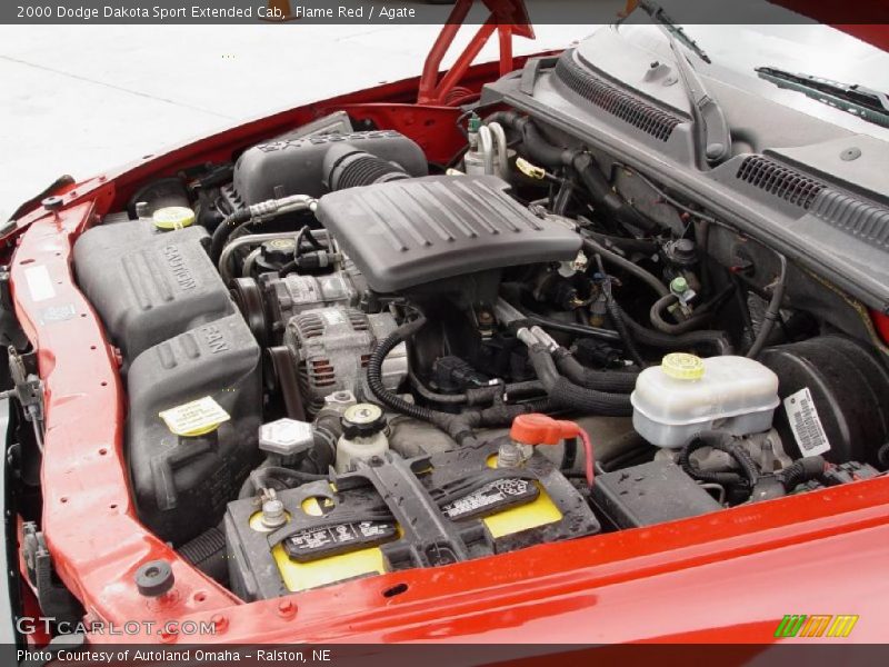 Flame Red / Agate 2000 Dodge Dakota Sport Extended Cab