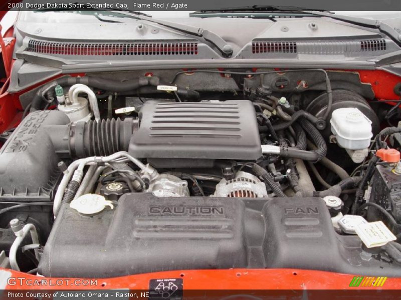 Flame Red / Agate 2000 Dodge Dakota Sport Extended Cab