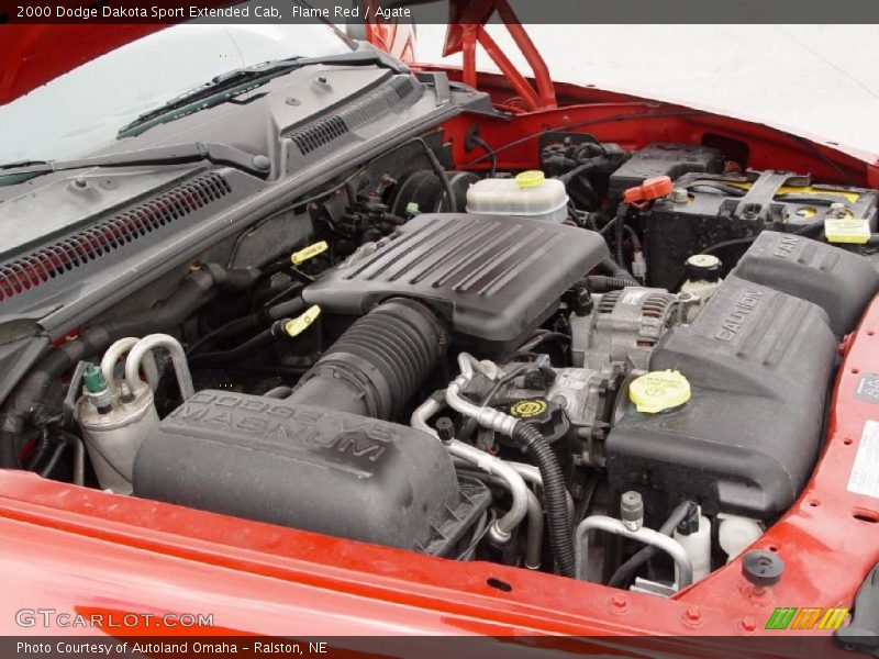 Flame Red / Agate 2000 Dodge Dakota Sport Extended Cab