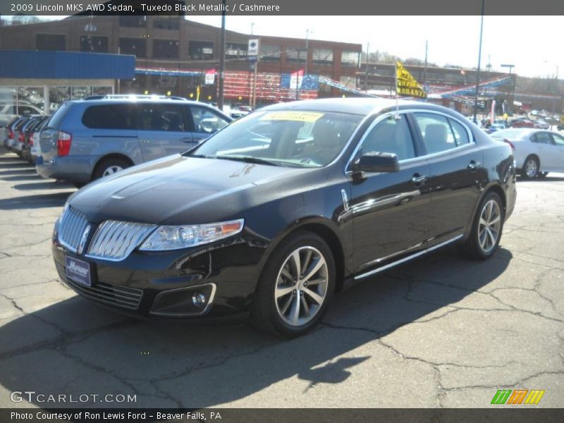 Tuxedo Black Metallic / Cashmere 2009 Lincoln MKS AWD Sedan