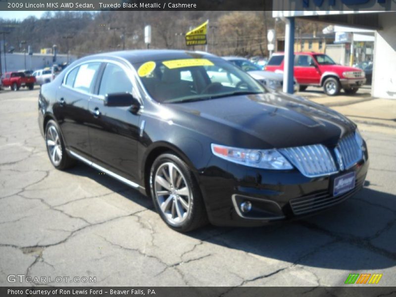 Tuxedo Black Metallic / Cashmere 2009 Lincoln MKS AWD Sedan