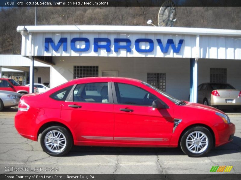 Vermillion Red / Medium Stone 2008 Ford Focus SE Sedan