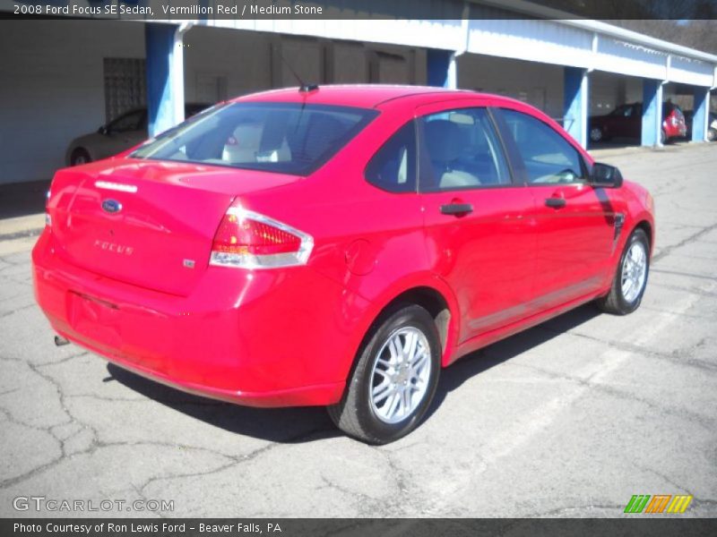 Vermillion Red / Medium Stone 2008 Ford Focus SE Sedan