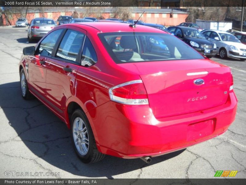 Vermillion Red / Medium Stone 2008 Ford Focus SE Sedan