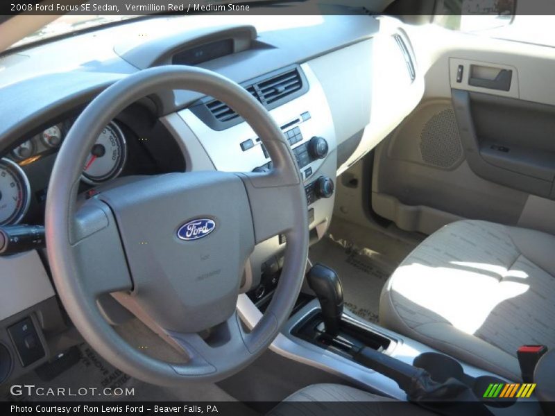 Vermillion Red / Medium Stone 2008 Ford Focus SE Sedan