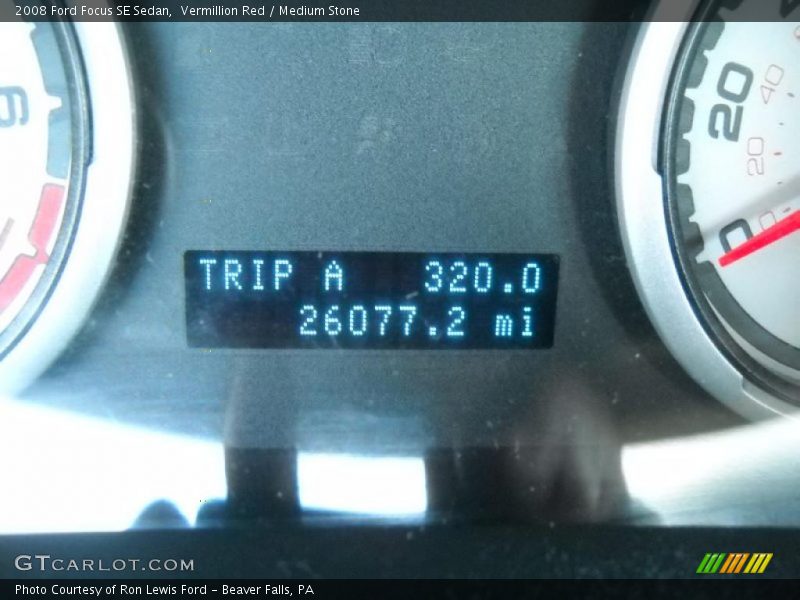 Vermillion Red / Medium Stone 2008 Ford Focus SE Sedan