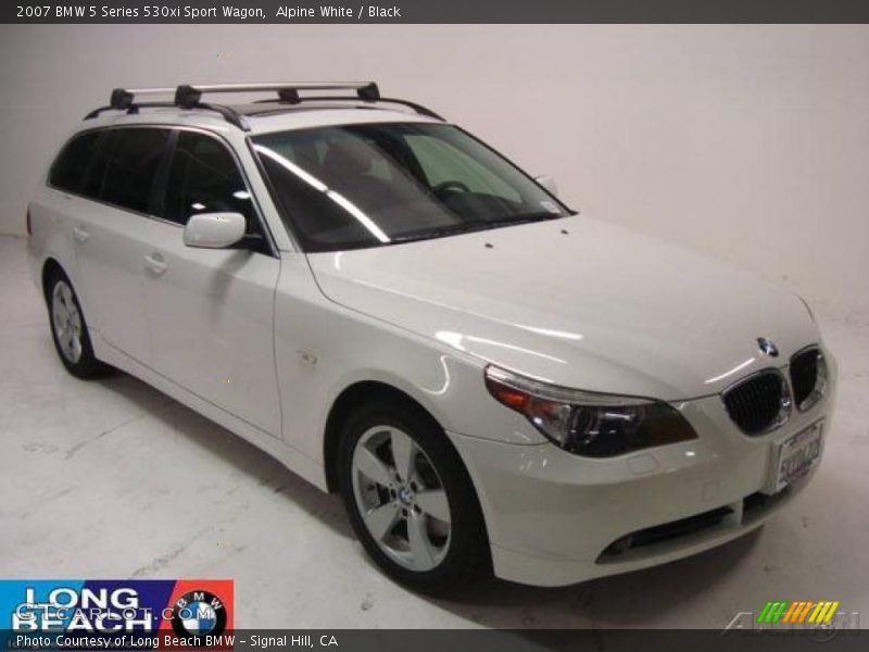 Alpine White / Black 2007 BMW 5 Series 530xi Sport Wagon
