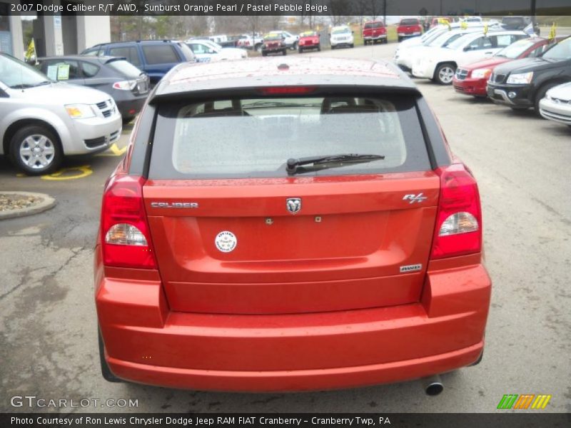 Sunburst Orange Pearl / Pastel Pebble Beige 2007 Dodge Caliber R/T AWD
