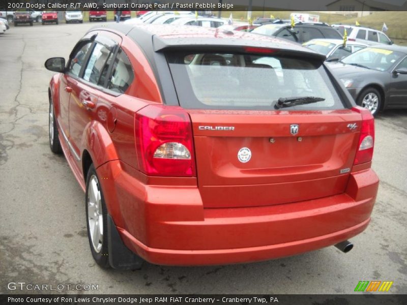 Sunburst Orange Pearl / Pastel Pebble Beige 2007 Dodge Caliber R/T AWD