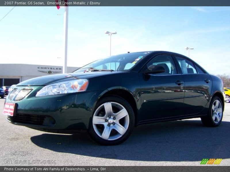 Emerald Green Metallic / Ebony 2007 Pontiac G6 Sedan