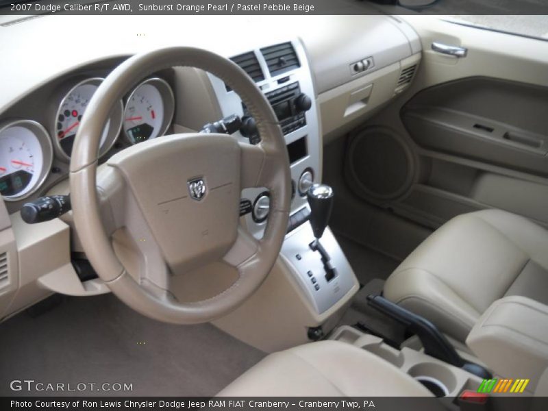 Sunburst Orange Pearl / Pastel Pebble Beige 2007 Dodge Caliber R/T AWD
