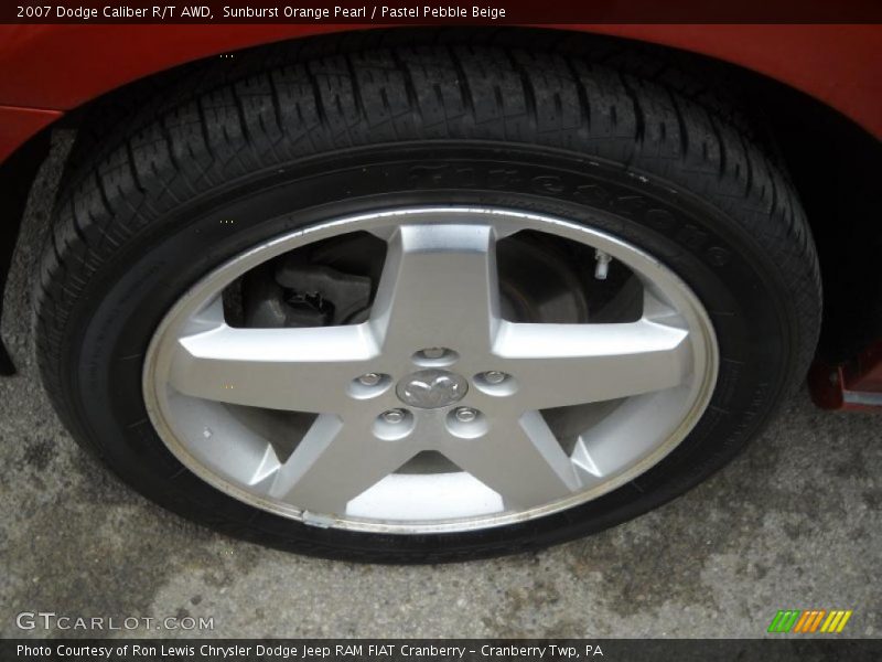 Sunburst Orange Pearl / Pastel Pebble Beige 2007 Dodge Caliber R/T AWD