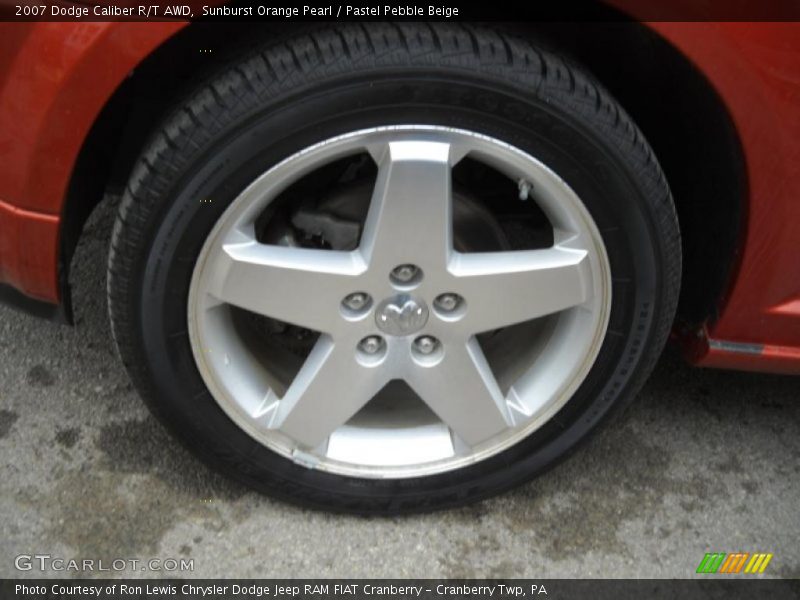 Sunburst Orange Pearl / Pastel Pebble Beige 2007 Dodge Caliber R/T AWD