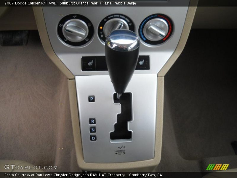 Sunburst Orange Pearl / Pastel Pebble Beige 2007 Dodge Caliber R/T AWD