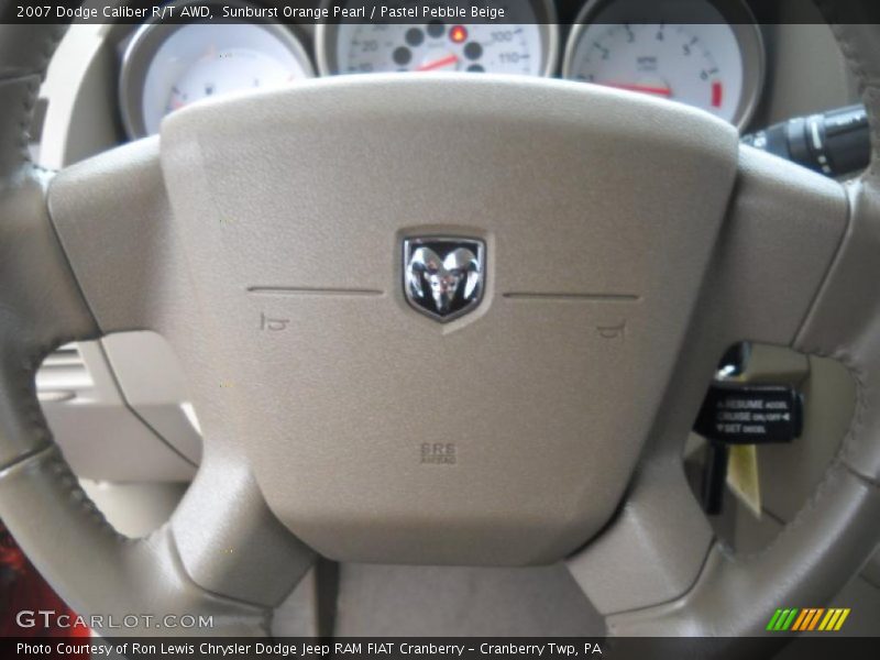 Sunburst Orange Pearl / Pastel Pebble Beige 2007 Dodge Caliber R/T AWD