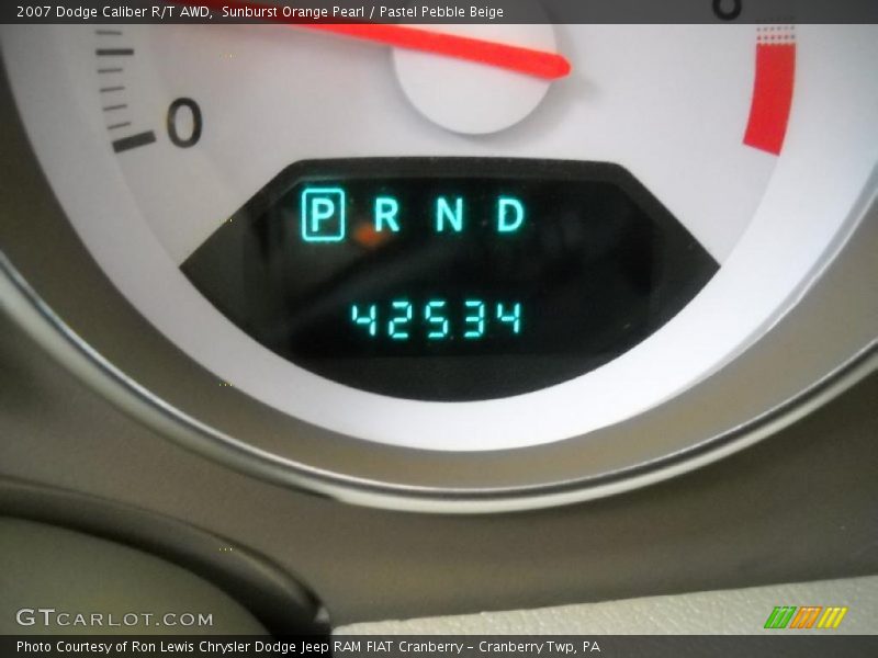 Sunburst Orange Pearl / Pastel Pebble Beige 2007 Dodge Caliber R/T AWD
