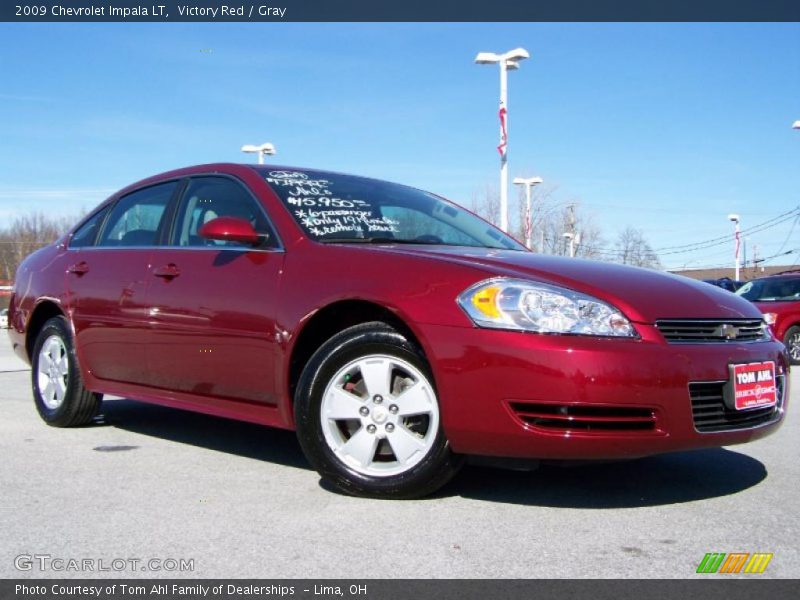 Victory Red / Gray 2009 Chevrolet Impala LT