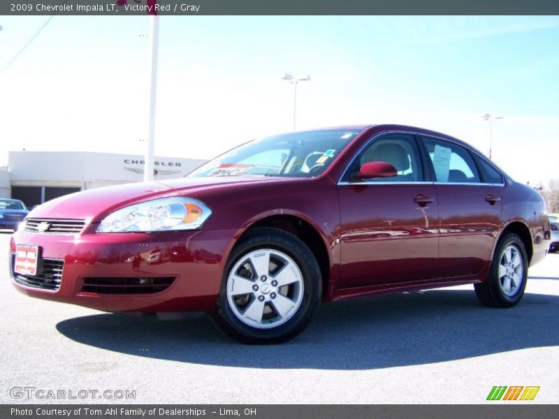 Victory Red / Gray 2009 Chevrolet Impala LT