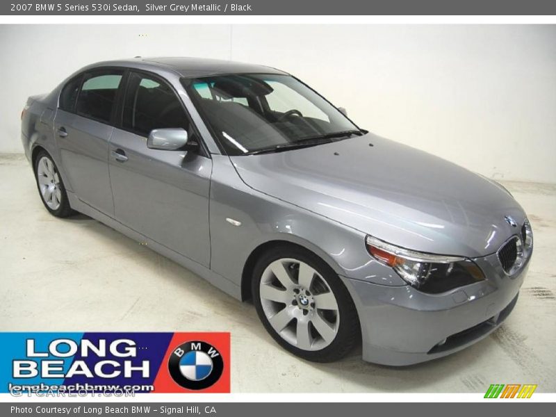 Silver Grey Metallic / Black 2007 BMW 5 Series 530i Sedan
