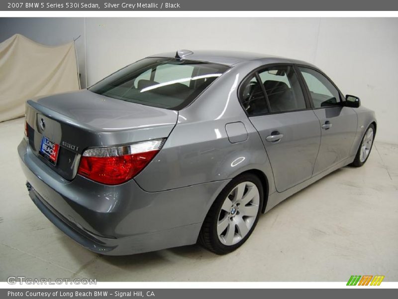 Silver Grey Metallic / Black 2007 BMW 5 Series 530i Sedan