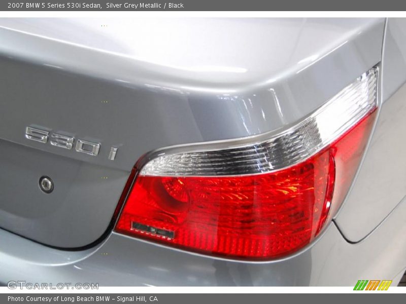 Silver Grey Metallic / Black 2007 BMW 5 Series 530i Sedan