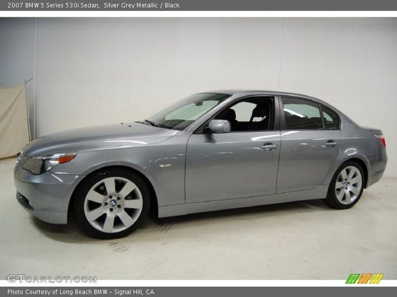 Silver Grey Metallic / Black 2007 BMW 5 Series 530i Sedan