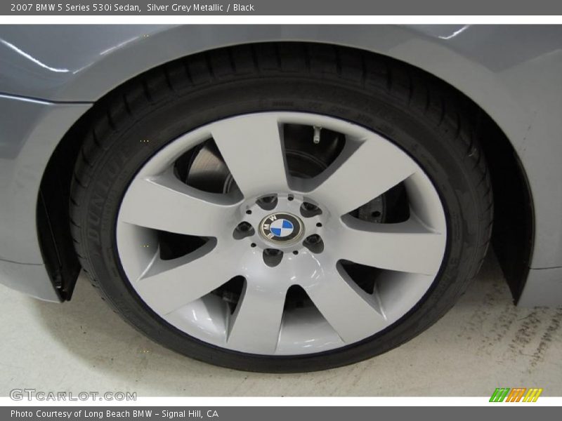 Silver Grey Metallic / Black 2007 BMW 5 Series 530i Sedan